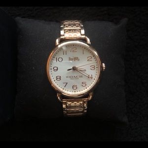 Coach watch including pillow and box